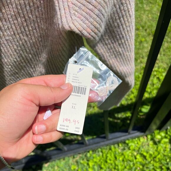 Anthropologie Shimmer Off the Shoulder Cashmere Sweater NWT - Picture 5 of 8